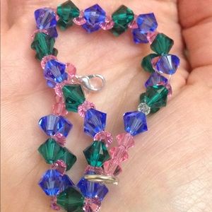 Multi - color Swarovski diamond bracelet